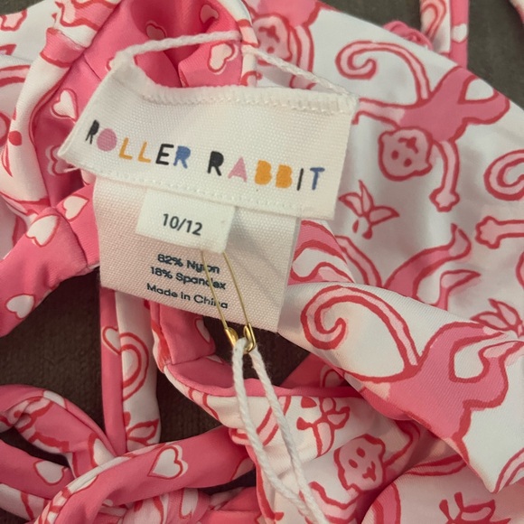 COPY - Roller Rabbit - Kids Monkey/Hearts Cora Reversible Bikini - Picture 3 of 3